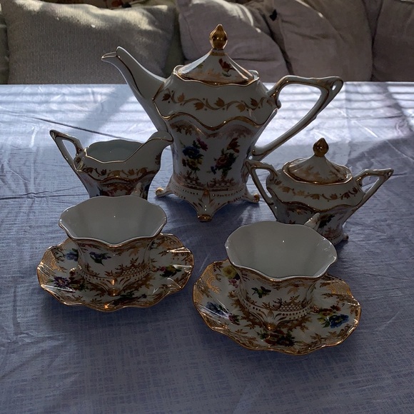 Authentic Limoges France Peint A La Main Tea Set! - Picture 10 of 16